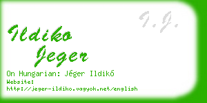ildiko jeger business card